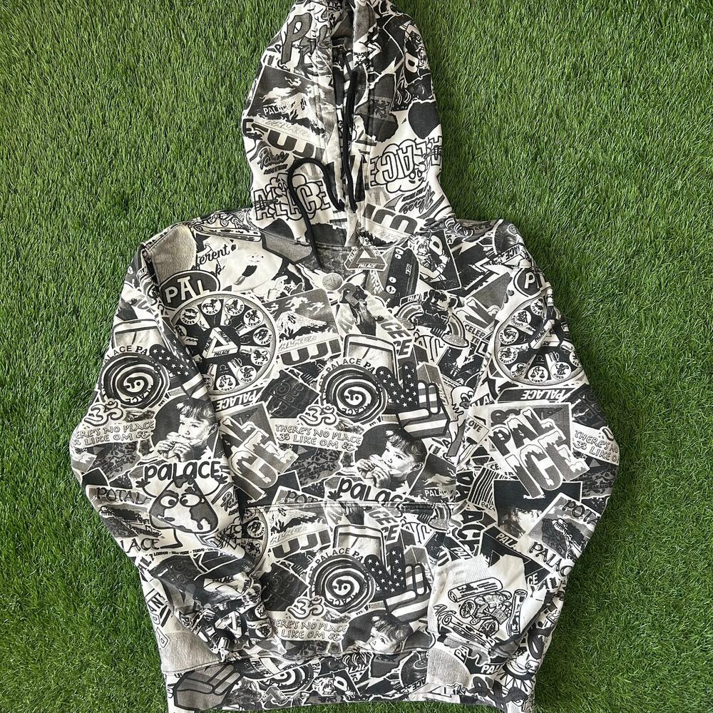Palace Sticker Pack Hoodie Black/White